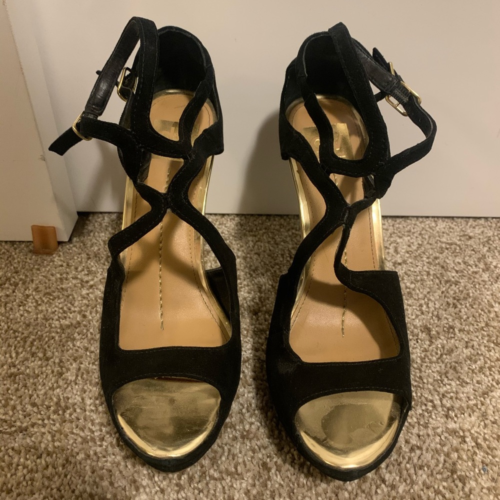 Dolce Vita Black & Gold High Heels